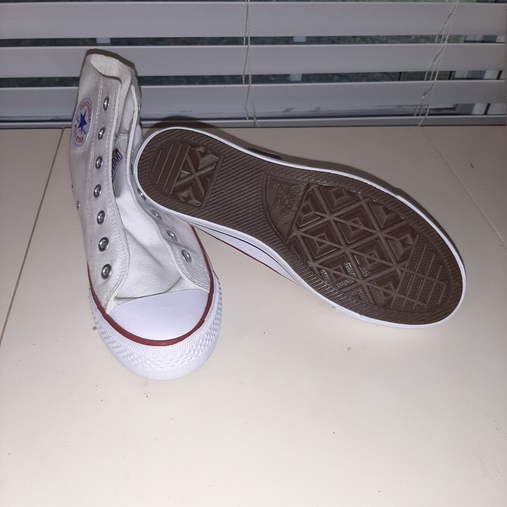 White high-top Converse